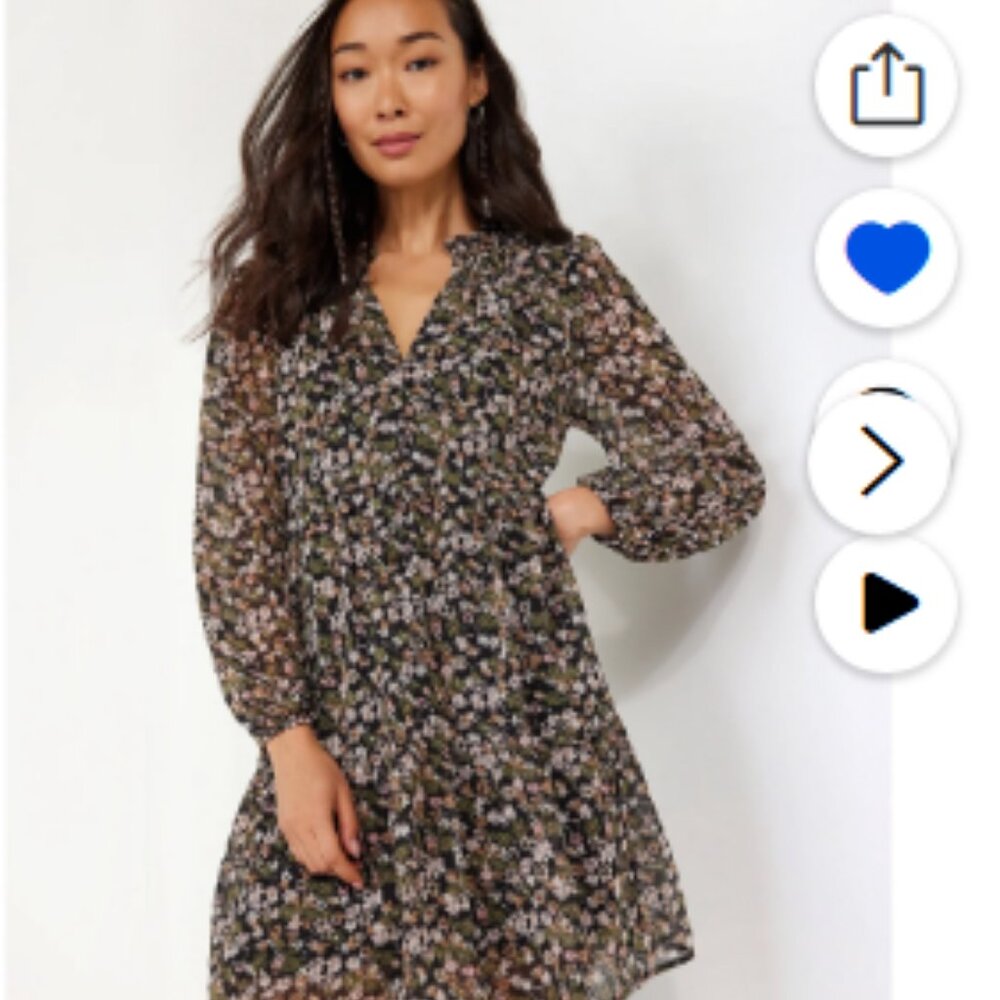 Time and Tru Womens Ruffle Dress, NWT